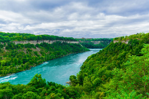 istock nice view of Niagara Falls river with torrent of water abruptly changes direction and creates one of the worlds most mesmerizing natural phenomena, the Niagara Whirlpool 668040600