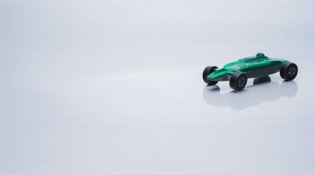 istock Green vintage toy car 668046626