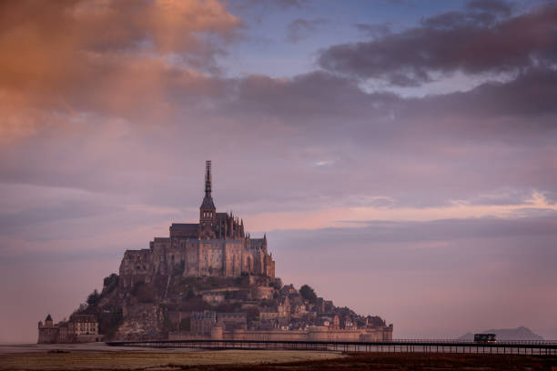 istock Sunrise at Mont saint michel 668047698