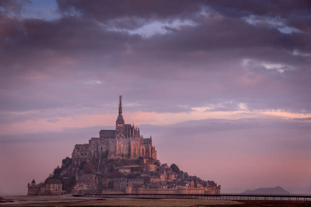 istock Sunrise at Mont saint michel 668047706