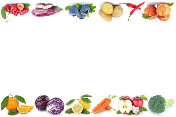 Fruits and vegetables copyspace copy space apple orange cherries carrots carrot fresh fruit food