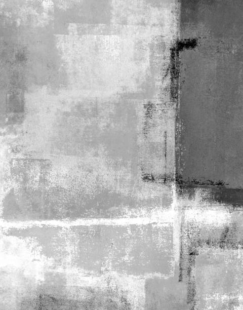 istock Grey Abstract Art Painting 668060348