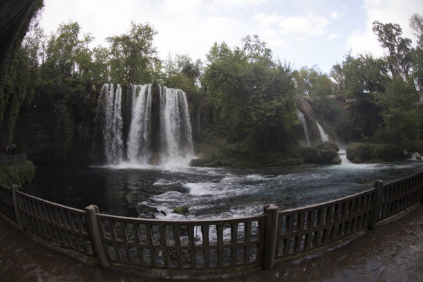 istock Waterfall Duden at Antalya Turkey - nature travel background 668067344