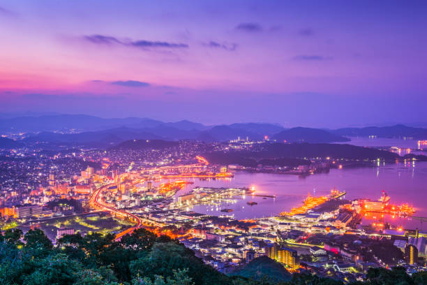 istock Sasebo Japan Skyline 668083698