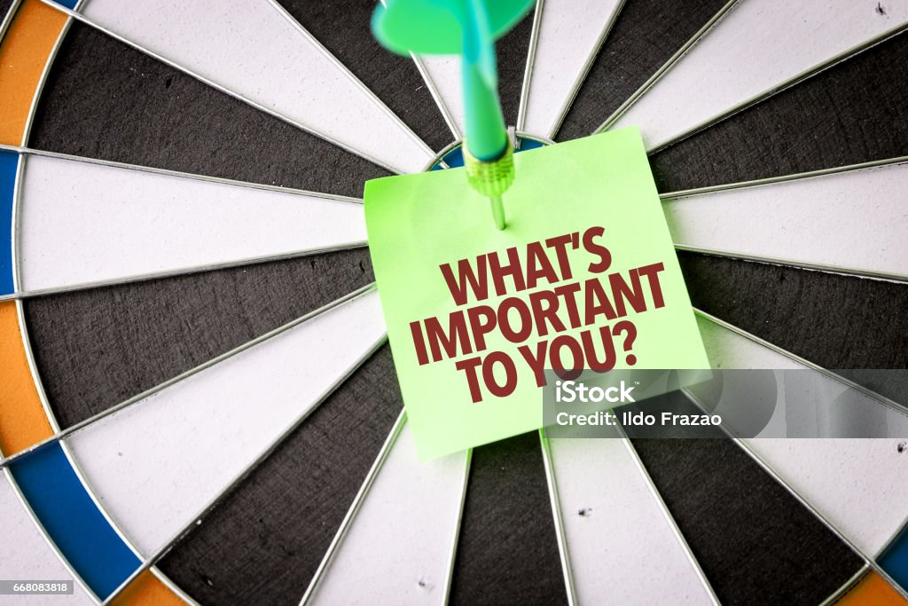Whats Important To You? Whats Important To You? dartboard Honesty Stock Photo