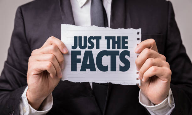 Just the Facts Just the Facts paper sign facts matter stock pictures, royalty-free photos & images