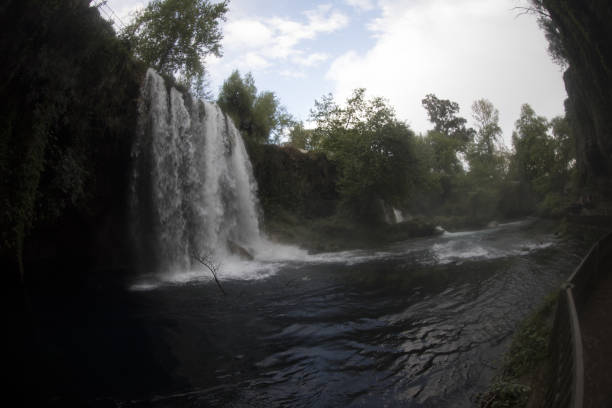 istock Waterfall Duden at Antalya Turkey - nature travel background 668087486