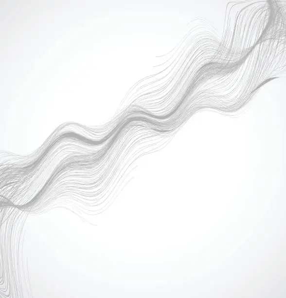 Vector illustration of gray wave line pattern background