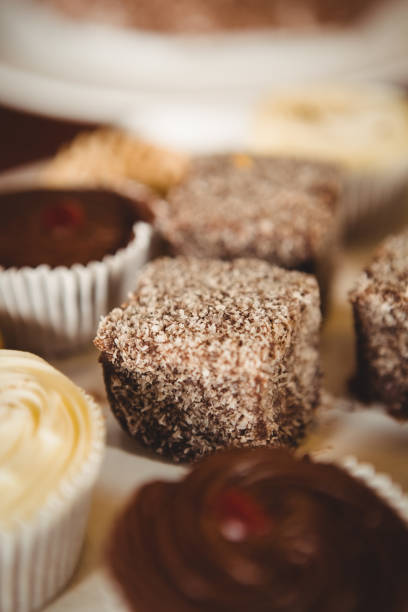istock Close up view of cupcakes 668093440