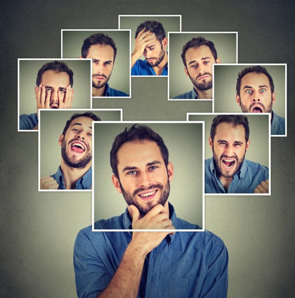 istock Portrait of a masked young happy man 668093476