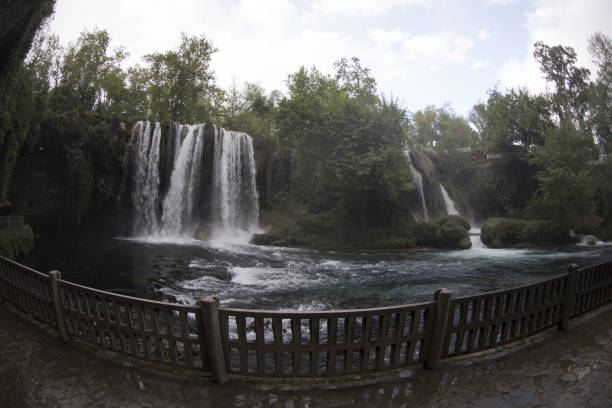 istock Waterfall Duden at Antalya Turkey - nature travel background 668093494