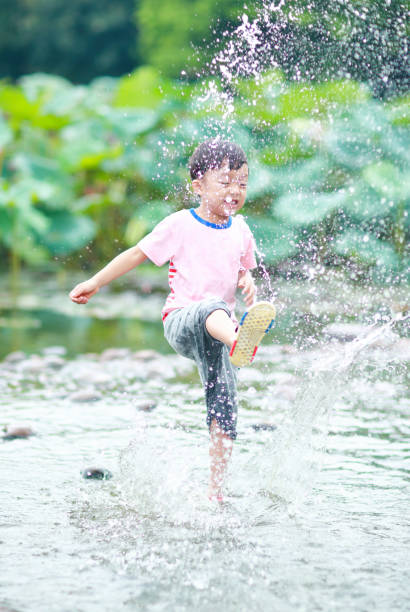 Cute children playing in the park