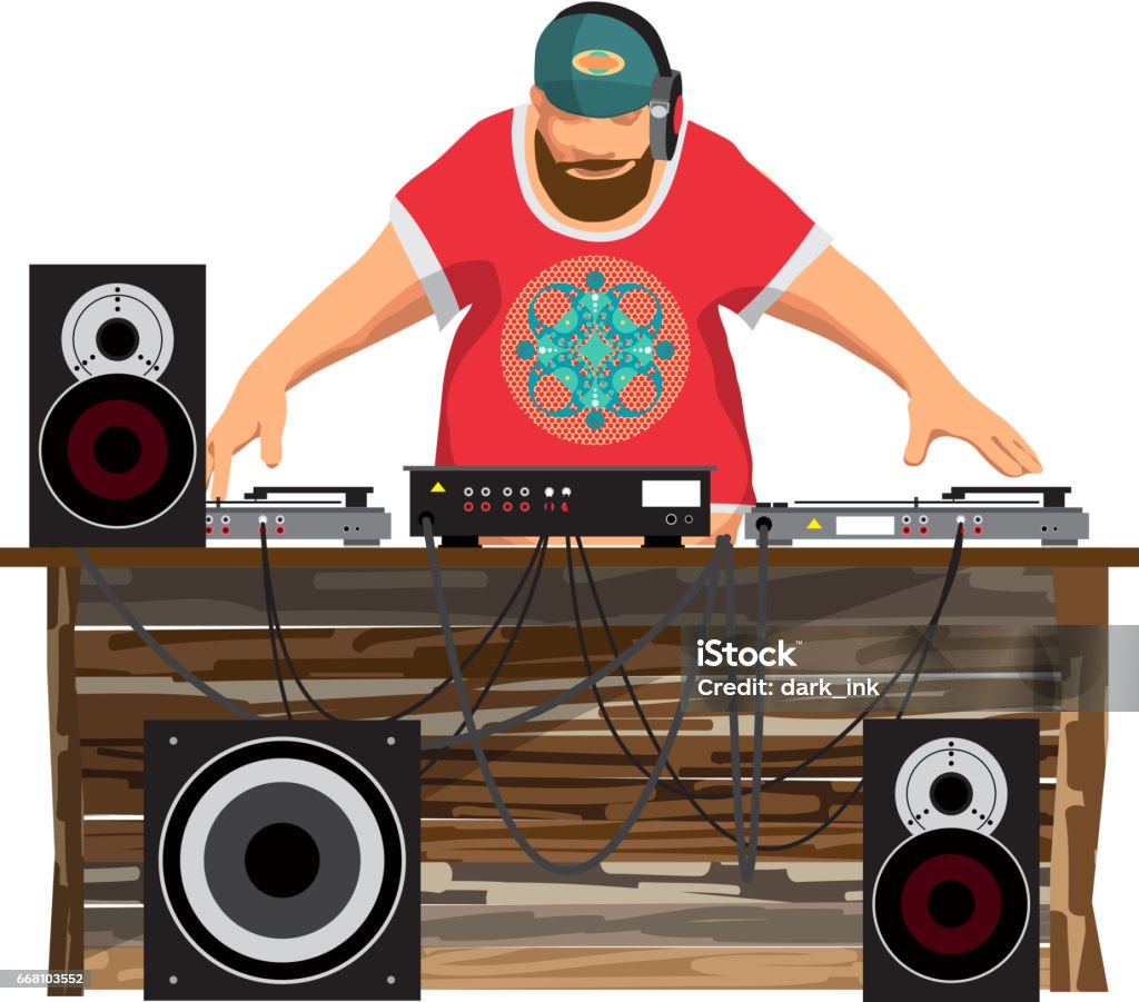 Summer Party Dj And His Equipment Dance Music Stock Illustration - Download  Image Now - DJ, Party - Social Event, Beach - iStock
