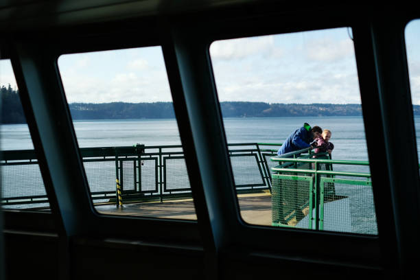 Brother and Sister Aboard a Ferry