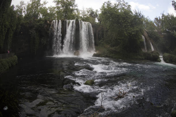 istock Waterfall Duden at Antalya Turkey - nature travel background 668104572