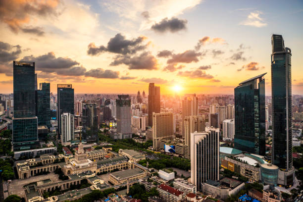 istock Skyline night view on Pudong New Area, Shanghai 668107072