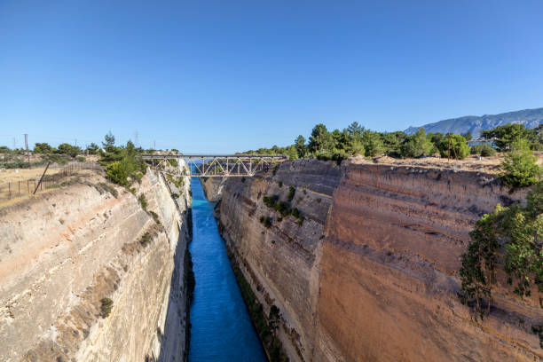 istock Corinth canal in Greece 668116684