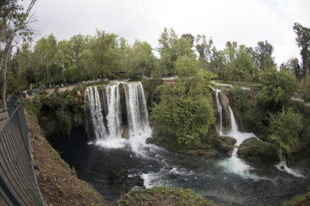 istock Waterfall Duden at Antalya Turkey - nature travel background 668123252