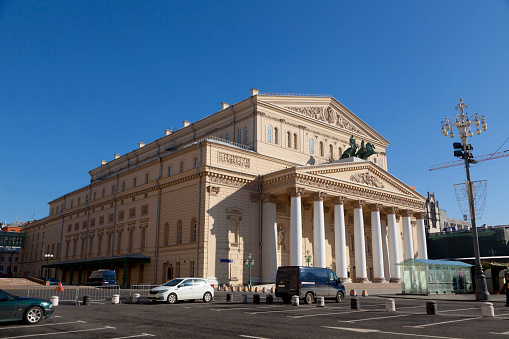 The Bolshoi Theatre in Moscow, Russia.