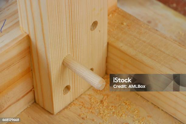 Assembling Furniture Dowel Joint Stock Photo - Download Image Now - Hollow Wall Anchor, Wood - Material, Construction Industry