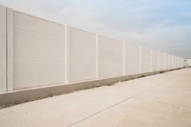 Photo of Prefabricated  concrete fence.