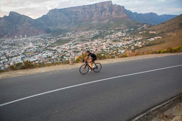 istock Male cyclist out on a training ride 668143228