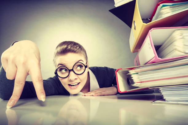 istock Positive business woman starts working. 668153944