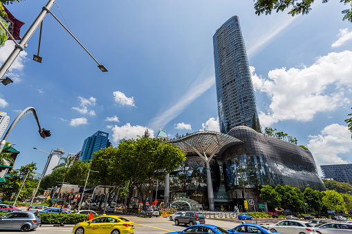SINGAPORE - FEBRUARY 28, 2015: Day scene of ION Orchard shopping mall on 28 February 2015.ION is one of famous shopping malls in Singapore.