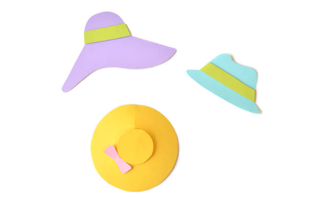 istock Summer clothes and accessories paper cut on white background - isolated 668175560
