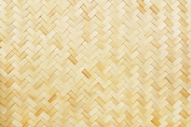 짠된 대나무 질감 배경 및 디자인에 대 한 - wicker textured bamboo brown 뉴스 사진 이미지