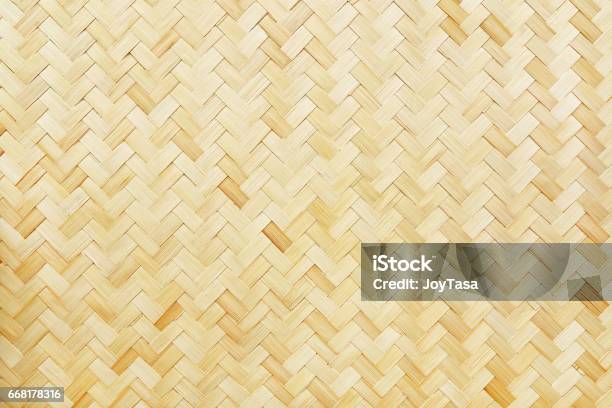 Woven Bamboo Texture For Background And Design Stock Photo - Download Image Now - Basket, Basket Weaving, Textured