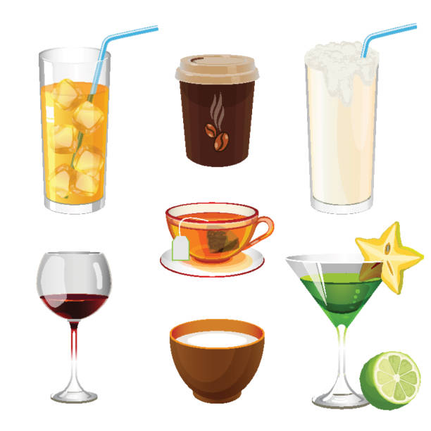 istock Soda with ice in glass, take away coffee, fresh ayran 668182248