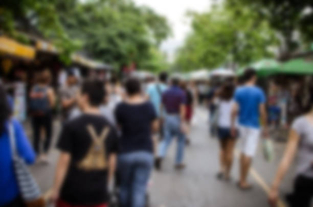 istock Blurred Walking Street Market 668184876
