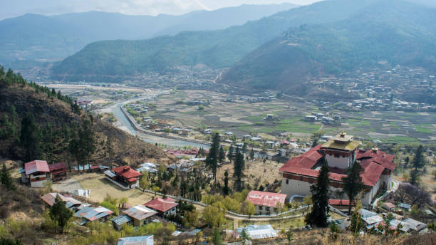 istock Beautiful View of a valley in Bhutan 668185564
