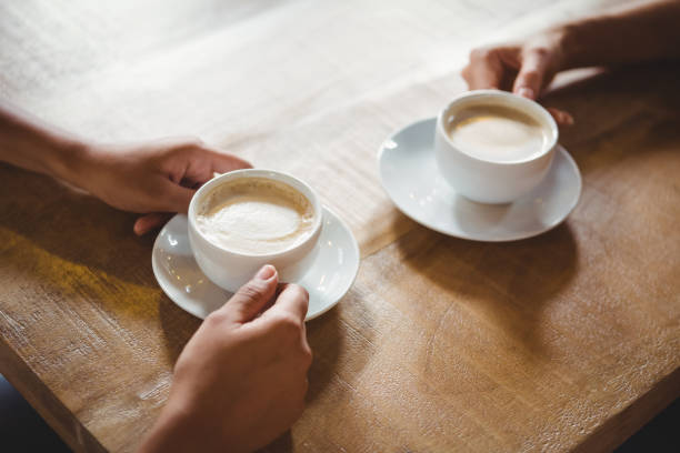 istock Close up of two cups of coffee 668189566