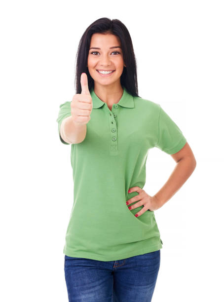 Woman with thumb up