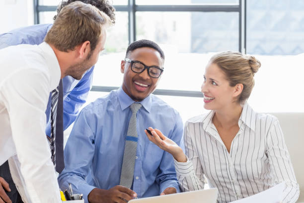 istock Business colleagues interacting with each other in meeting 668200264