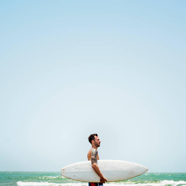 Man Beach Summer Holiday Vacation Surfing Concept