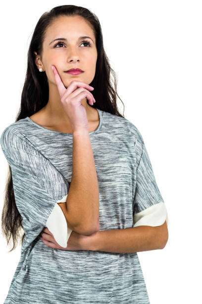 istock Thoughtful woman with hand on cheek 668221170