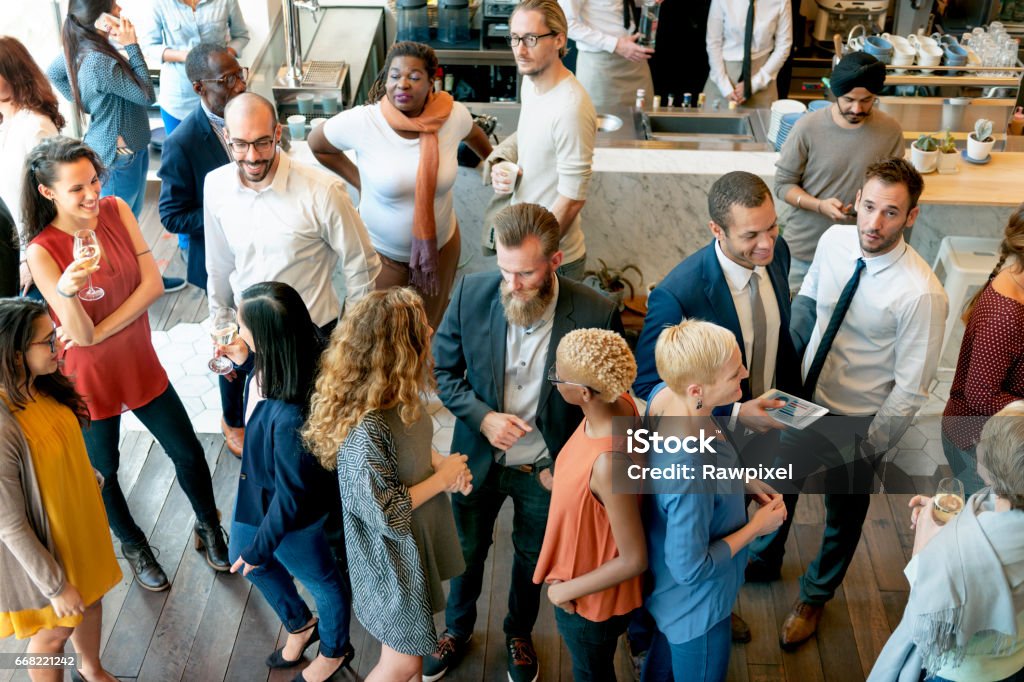 Party People Communication parlant le Concept de bonheur - Photo de Connexion libre de droits