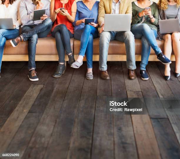 Diversity People Connection Digital Devices Browsing Concept Stock Photo - Download Image Now