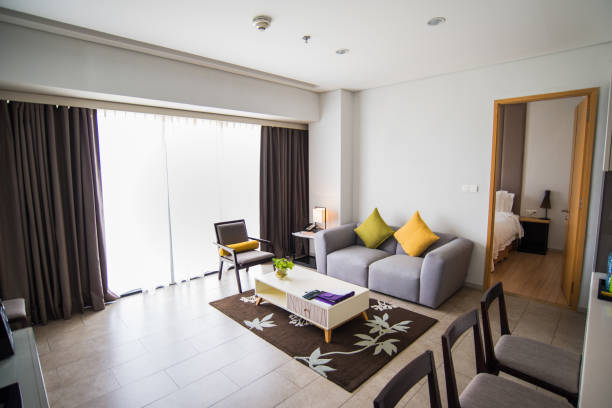 istock Modern design on living room 668224938