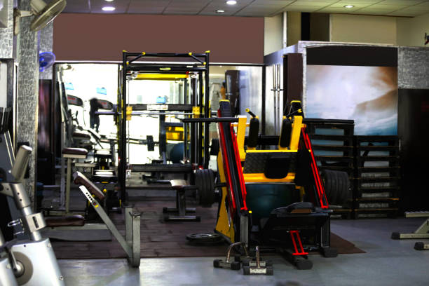 istock Exercise machines in the Gym 668225422