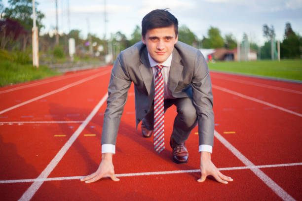 istock Business Runnig Success Racing Track 668233482