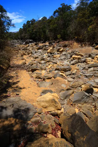 Photo of dry stone riverbed, Ankarana Madagascar