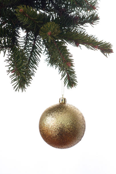 istock Christmas ball on the branches fir. 668264602