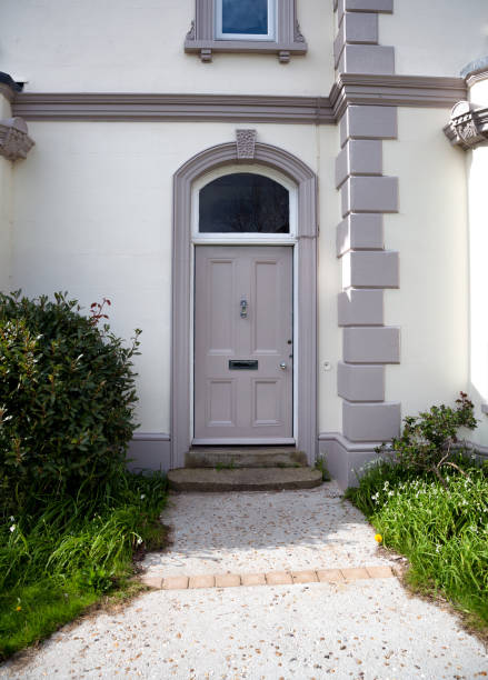istock Front door of British victorian House 668265582