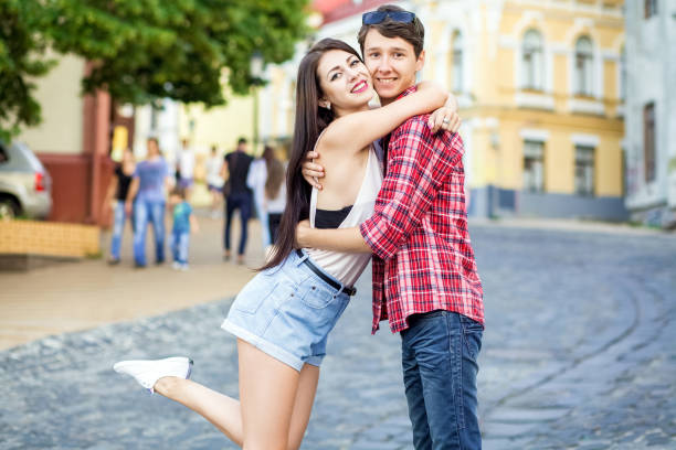 istock Happy beautiful couple 668279072