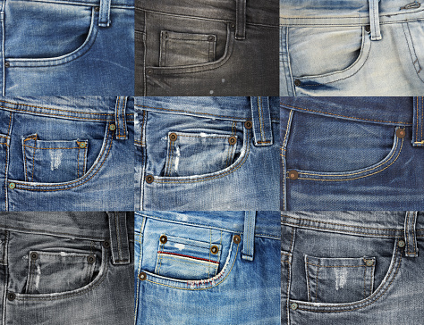 Jeans front pockets collection