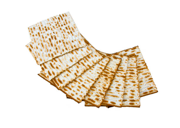 matzo per pasqua, cibo kosher ebraico - passover seder judaism afikoman foto e immagini stock